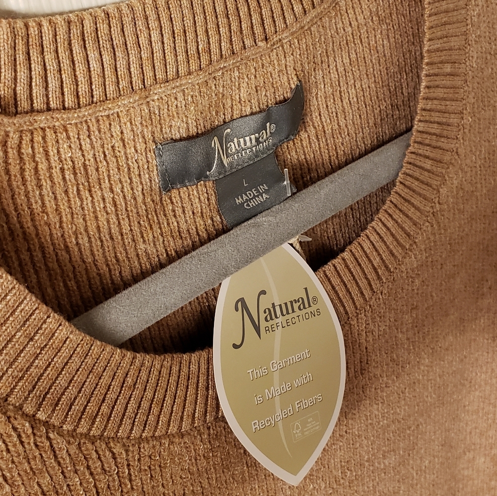 NWT! SET! Cashmere Blend Poncho And Tan Crew Neck Sweater - Picture 3 of 5